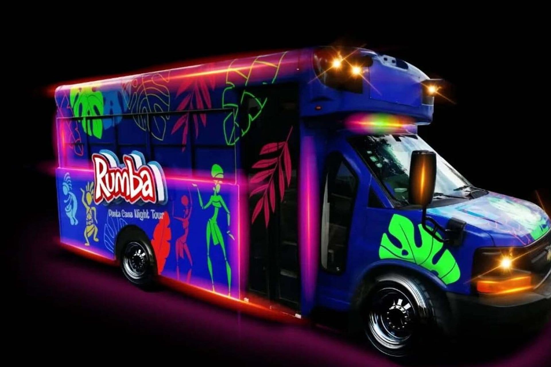 Tour noturno com ônibus disco e Hard Rock