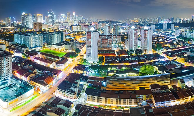 Recorrido nocturno por Singapur