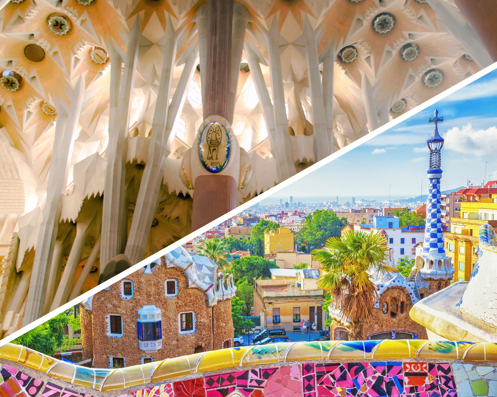Visita guiada rápida a la Sagrada Familia y al Parque Güell con acceso a la torre, traslado no incluido. - Imagen 1